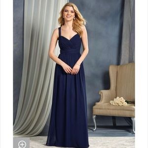 Alfred Angelo 7364L bridesmaid dress NAVY chiffon